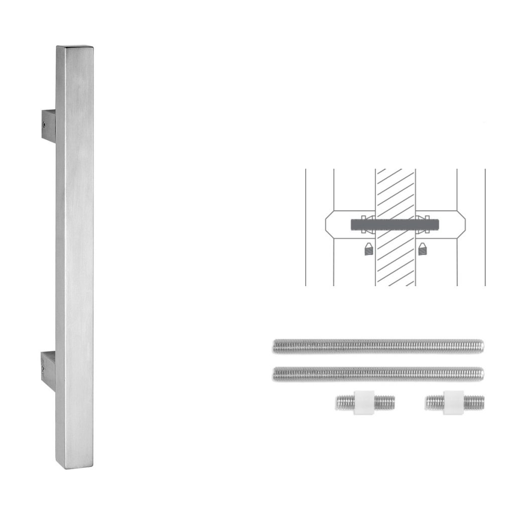 China PULL HANDLES FOR USE IN HIGH TRAFFIC BULIDINGS   Pull Handle 25x25 Sqaure Tube Satin Backt To Back PH005 PAIR 1024x1024 